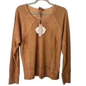 Knox Rose Thermal Top Faded Burnt Tan